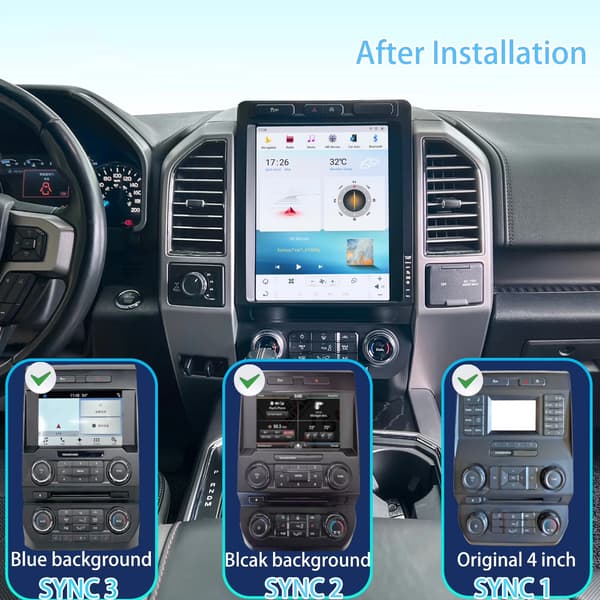 12.1\" Android bilstereo til Ford F150 2015-2019, 4+64GB, Qualcomm 8 Core, Trådløs Carplay
