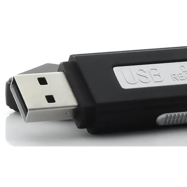Spionmikrofon USB-minne 8GB, 18 timmars inspelning, USB 2.0, svart