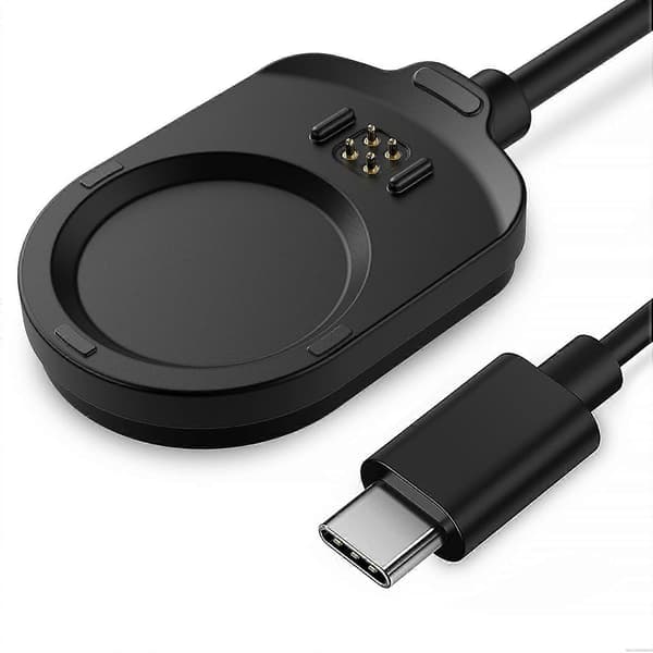 Klockladdningsdatakabel zruxe för Garmin MARQ (Gen 2), 1 m, USB-C-svart