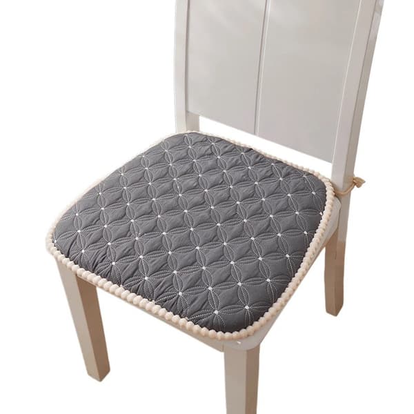 Halkfri stolsdyna 45x45cm, tvättbar polyesterfiber för restauranger Circle-Grey