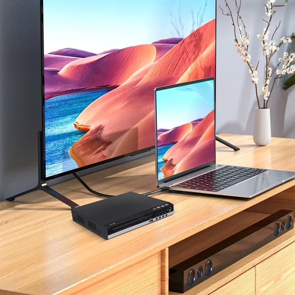 DVD-spelare för TV med HDMI, spelar alla regioner och format, CD-spelare för hemmet