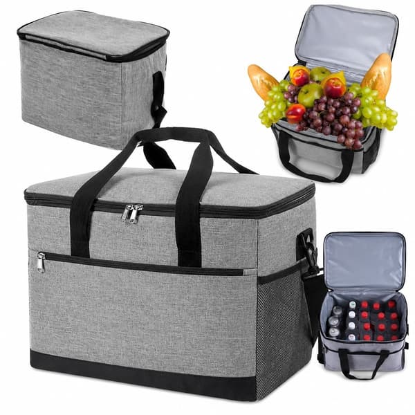 Termisk matpose 16L, piknikkjøler for strandcamping, isolert matveske