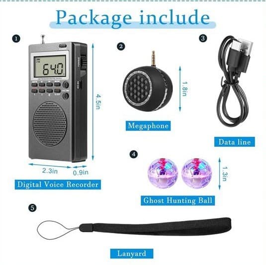 Bärbar radio, minifickradio, FM AM digital inställning, USB, 4-delars set 7-pack