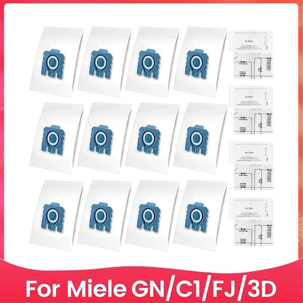 Støvsugerposer erstatning for GN 3D støvsugerposer til Classic C1 Complete C1 C2 C3 S2 S5 S White