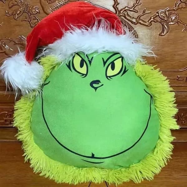 Julplyschleksaker Grinch-dekor, levande stresslindring, julpyntssats