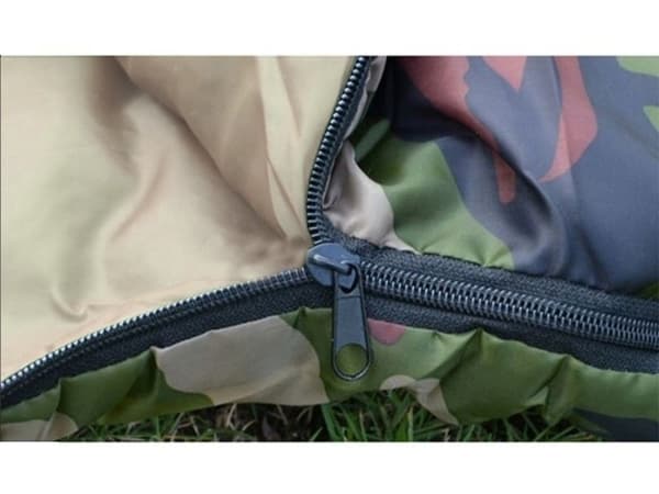Mumie sovepose 200x65cm, polyester, lynlås i fuld længde, camping og vandreture