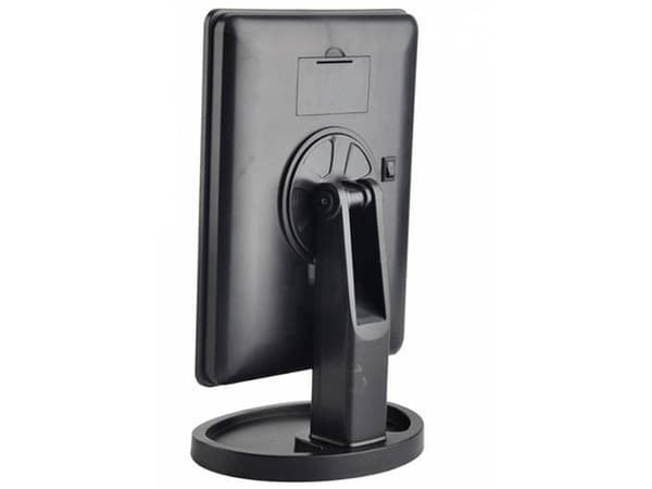LED Sminkspegel, Svart, 16 Lampor, 180° Vridbar, Pekkontroll, Batteridriven Black