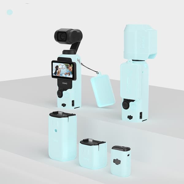 Silikonfodral för DJI Osmo Pocket 3, Blå, Stötsäkert Skyddsfodral med Exakta Utskärningar Blue