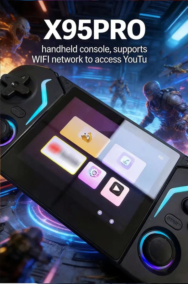 Handhållen spelkonsol, retro Android-spelare, bärbar för resor och hem