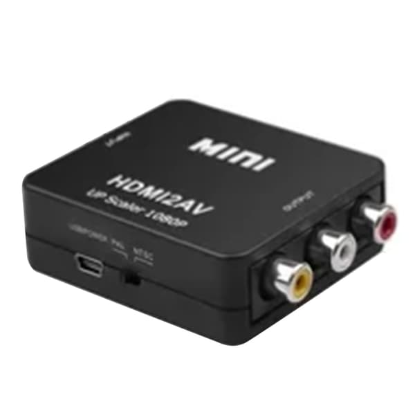 Mini AV til HDMI-omformer, Micro HDMI til AV-adapter, HD-videokonverteringsboks, Plug and Play