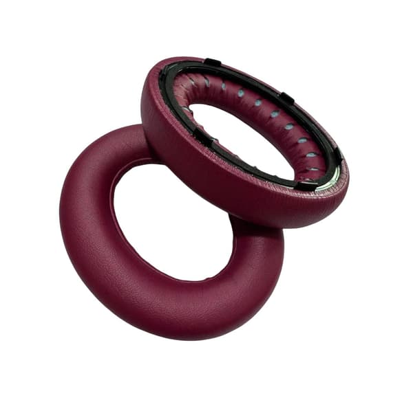Røde udskiftningsørekopper til Bose QuietComfort Ultra, proteinlæder, komfort