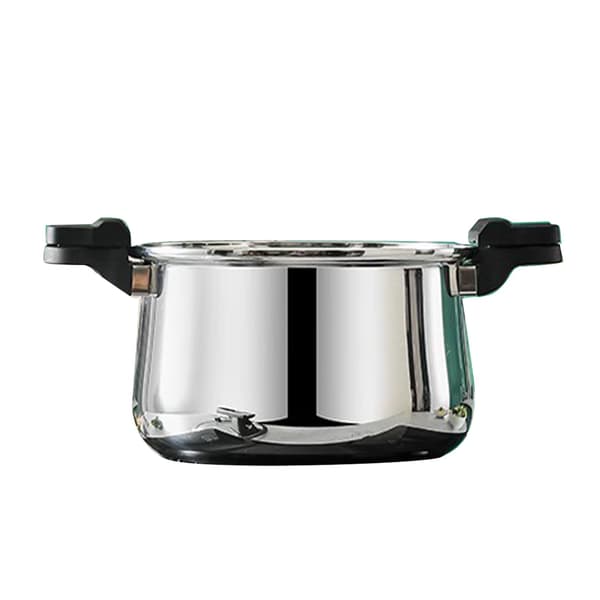 Mikrotrykkoker i rustfritt stål, 26 cm 3-lags, multifunksjonell, jevn oppvarming for hjemmet