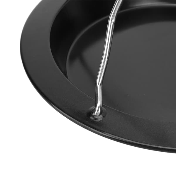 Vertikal stegepande i rustfrit stål med rist, bærbar til udendørs camping BBQ