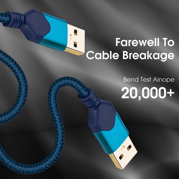 USB 3.0 Typ A Hane till Hane Kabel 1,5m Svart, Höghastighetsdataöverföring för Hårddisk Bärbar Dator TV