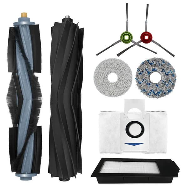 Ecovacs X1 Omni Fejesæt, 1 Hovedbørste 1 Gummibørste 2 Sidebørster 1 Filter 2 Klude 1 Støvpose
