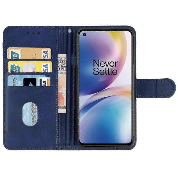 Läderfodral för OnePlus Nord 2 5G (Röd) Blue