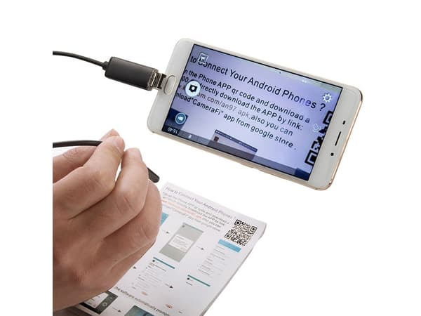 USB Endoskop Inspeksjonskamera 10m, 5.5mm, 6 LED, IP67, Kompatibel med Android PC