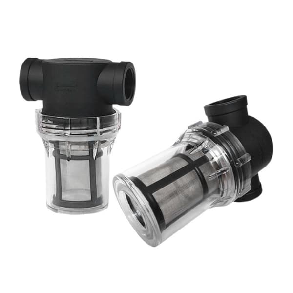 Inline vannfilter, 1/2\" innvendig gjenge, 100 mesh, sediment, rustfritt stål, svart
