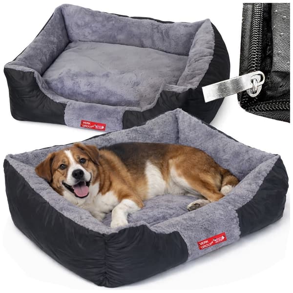Blød hundeseng sofa, plys kæledyrssofa, vaskbart betræk, mellemstore til store hunde Large