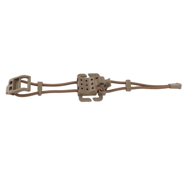 Rygsæk Bindeklemme, 2-pak, MOLLE Gear Organizer, Elastisk Rem, Karabinhage, Khaki