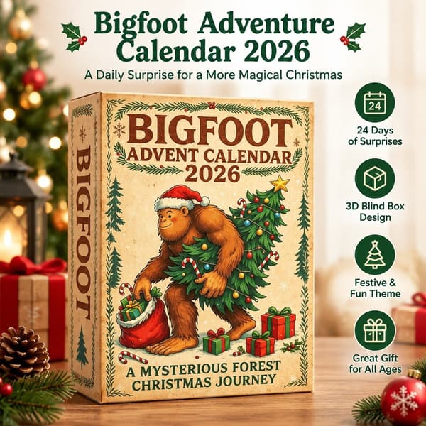 Bigfoot Eventyr-julekalender 2026, 3D PVC jule-blindbox nedtællingsgave