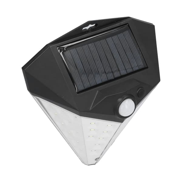 Solcellelamper med bevegelsessensor, infrarød kroppsinduksjon, 120° sensing, IP65 vanntett, oppladbar LED utendørs