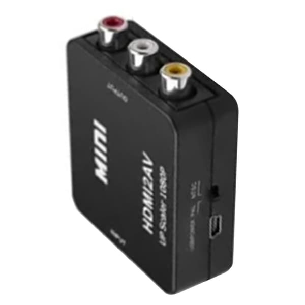 Mini AV til HDMI-omformer, Micro HDMI til AV-adapter, HD-videokonverteringsboks, Plug and Play