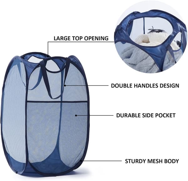 Kleskurv Compacto med forsterkede håndtak Pop Up-design for ethvert miljø Aquaforge