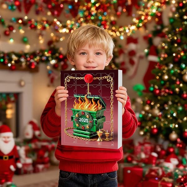Julepynt Adventskalender Nedtelling 2025, 24-dagers 2D Akryl, Stil D
