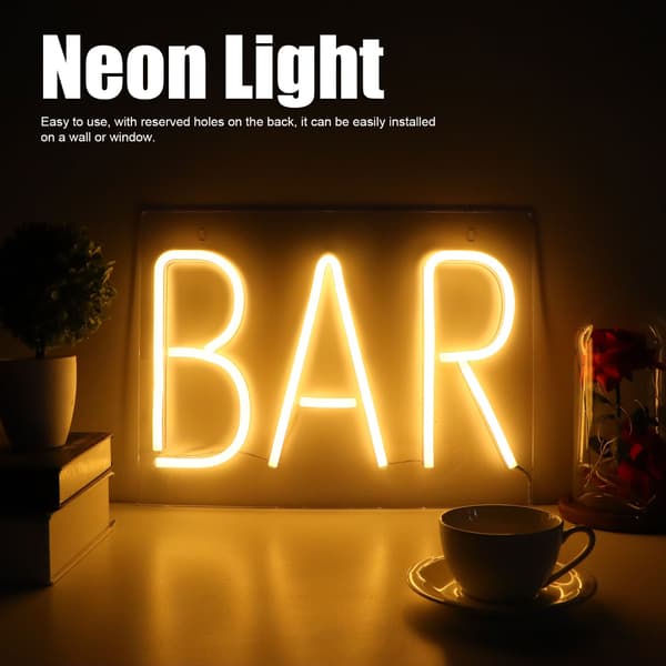 3D Neonskilt USB Vegglampe, Bar Pub Klubb Hjem Fest Dekorasjon