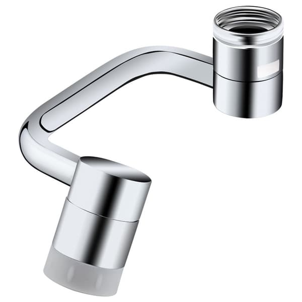 Svingbar kjøkkenkranmunnstykke, 2 spraymoduser, 1080° roterende, sølv, vannbesparende