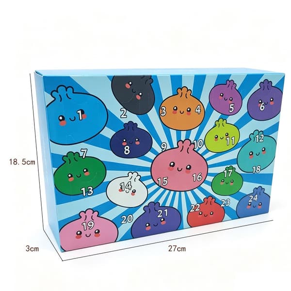 Squishy Dumpling Stresslegetøj, Jule-blindbox 01, 330g, Langsomt tilbagespring