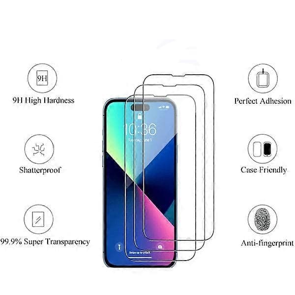 3-pack - kompatibel med iPhone 14 Pro Max Skärmskydd i härdat glas