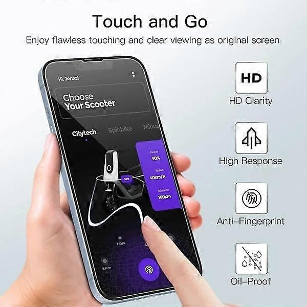 3-pack kompatibel med iPhone 14 Plus Skärmskydd i Härdat Glas Transparent