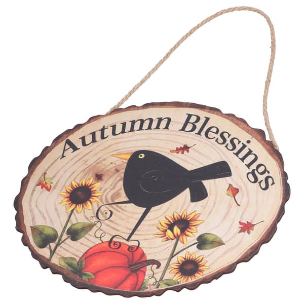 Puinen ovikyltti, kurpitsa-auringonkukka-variskuvio, sisä- ja ulkokäyttöön