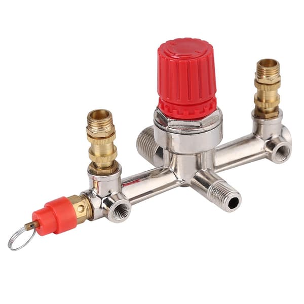 Luftkompressor Trykkreguleringsbryter Ventilregulator 90-120 PSI med doble målere