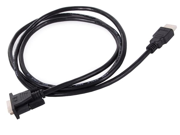 HDMI til VGA-adapter 2m, 1080p Full HD, Forgyldte stik til TV, skærm, projektor