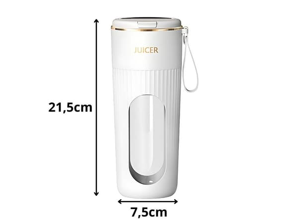 Bærbar USB oppladbar blender, 340 ml, for smoothies, juicer, cocktailer, trådløs håndmikser