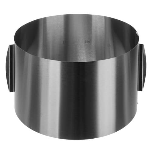 Justerbar kageform 16-30 cm, rustfrit stål, 20 cm høj, bageform