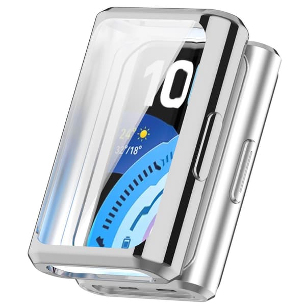 TPU-etui kompatibelt med Huawei Band 11 Pro & NFC, fuld dækning, snap-on, sølv