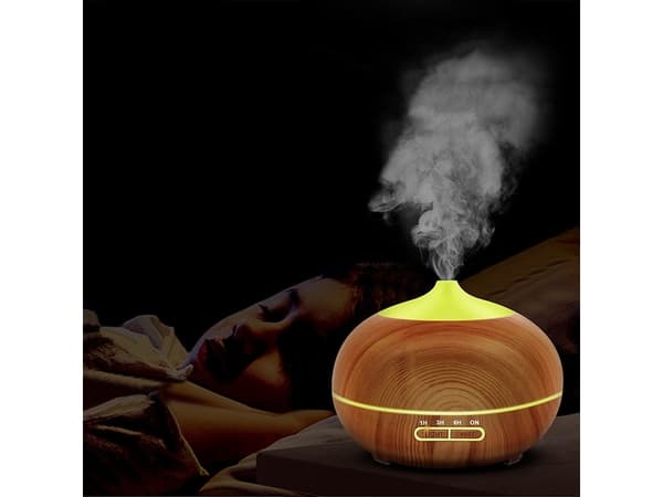 Ultralyd Aromaterapi Diffuser Luftfukter, RGB 7-farget lys, Timer, Nattlys