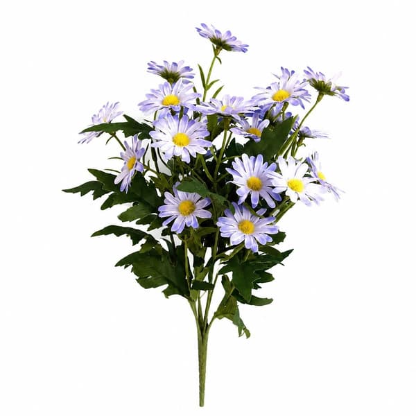 Kunstig Silke Tusenfryd Blomst, Kamille Krysantemum, Bryllupsfotodekorasjon, Hjem Blue 9-fork Daisy