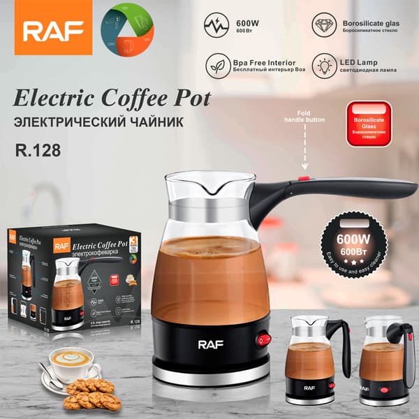 RAF Elektrisk Multifunktionell Kaffebryggare Elektrisk Kaffemaskin 600W Effekt