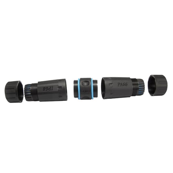 Vedenpitävä CAT6-adapteri, IP68, RJ45-liitin, PA66, ulkokäyttöön