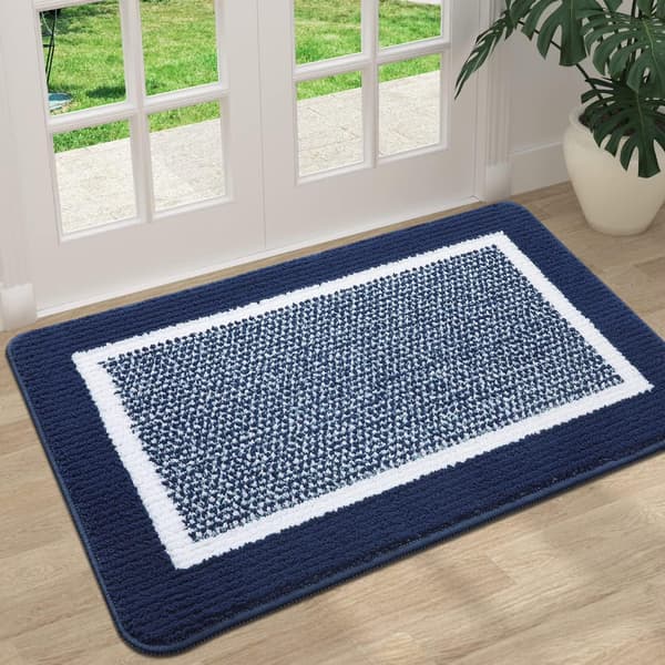 Innvendige dørmatter, absorberende smussfanger, sklisikker lav profil 60x90cm blue