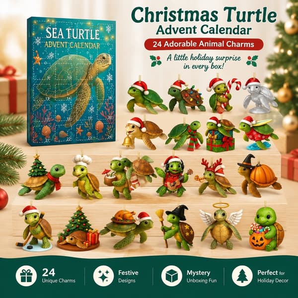 Julkalender \"Blind Box\", Söt Djur Akrylhänge, 24-delars Träddekoration Present