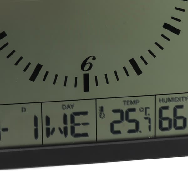 Vægmonteret digitalt ur 8,6 tommer, stort display, termometer hygrometer, multifunktion til soveværelse
