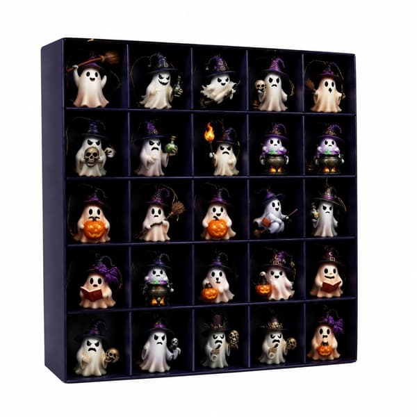 Halloween Spøgelsesvedhæng Julekalender, Akryl, 26x18x3cm, Spøgelse 6
