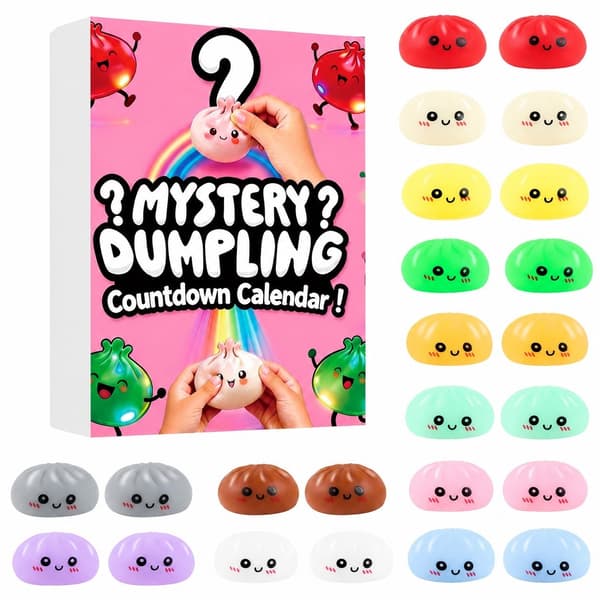 Mystery Dumpling Bag Fidget Squishy Toy, Blind Box Stressavlastning, 24-delars Liten Storlek