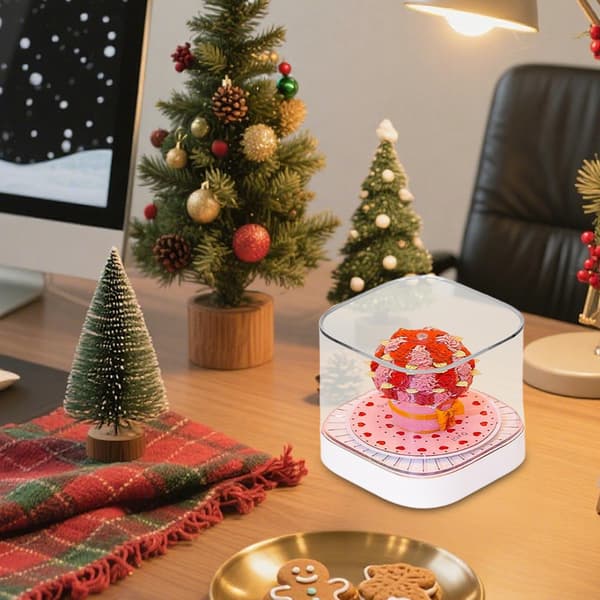 3D Kalender Papirskulptur Notisblokk, Roseblomst Skrivebordsdekor, 2026, 181 Sider